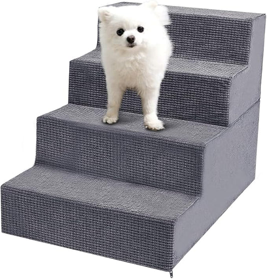 Niubya Dog Stairs for Small Dog Couch,18”H Non-Slip 4 Steps