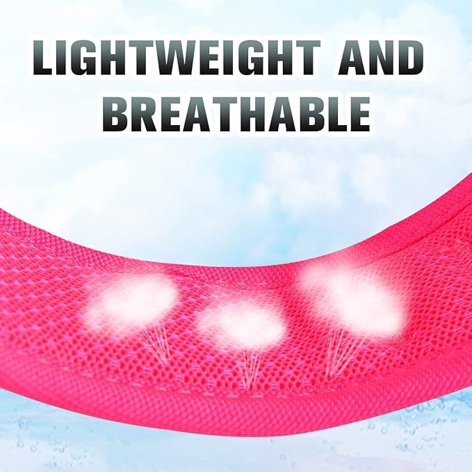 BARKBAY No Pull Dog Harness 3 Buckles Large Step in Reflective Dog Harness with Front Clip and Easy Control Handle for Walking Training Running with ID tag Pocket(Pink