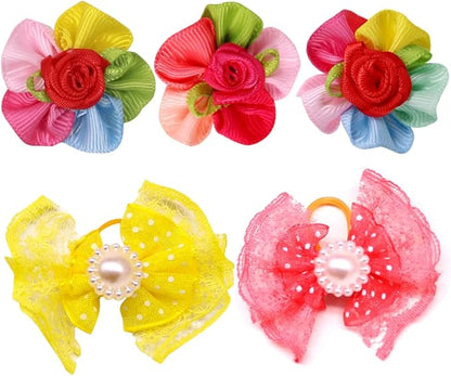 60pcs Dog Hair Bows 30 Beautiful