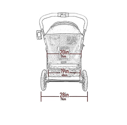 Pet Gear NO-Zip Double Pet Stroller 1 Model 3 Colors
