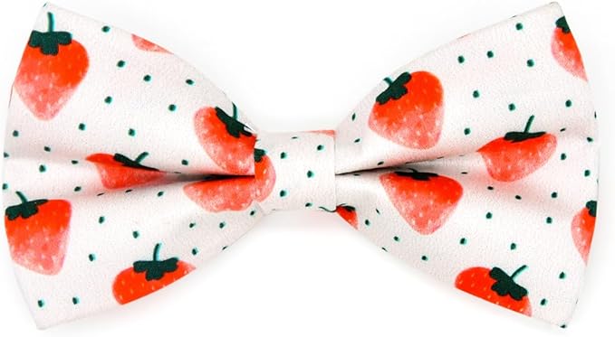 Strawberry Dog Bow Tie Dog Collar Accessory