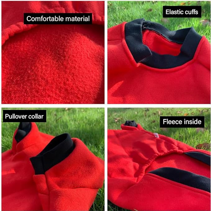 ANIAC Fall Dog Sweater for Medium Dog Girl Boy 44-55 LB (5XL, Red)…