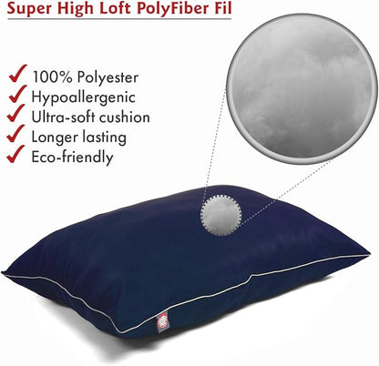 Majestic Pet Rectangle Large Dog Bed Washable – Non Slip Comfy Pet Bed – Dog Crate Bed Super Value Pillow Dog Bed – Dog Kennel Bed for Sleeping 46 x 35 Inch