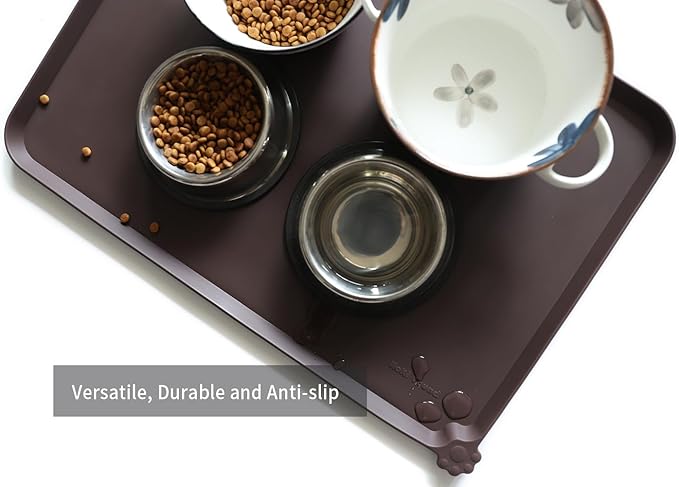 Hoki Found Large Silicone Pet Food Mats Tray