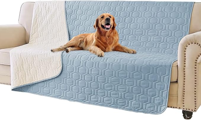 Waterproof and Anti-Slip Dog Bed Cover and Pet Blanket Sofa Pet Bed Mat ，car Incontinence Mattress Protectors Furniture Couch Cover for Most Cats Dogs, Pets（52x82-Stoneblue）