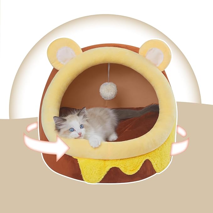 Jiupety Cute Cat Bed Honey Pot 16 Lbs