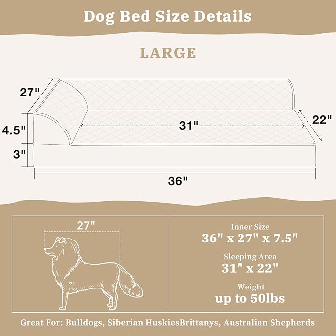Orthopedic Dog Bed for Large Dogs