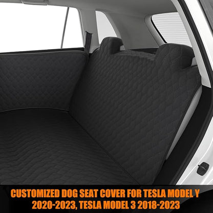D-Lumina Dog Seat Covers for Tesla Model 3 2018-2023 2020-2023, Waterproof 3 Back