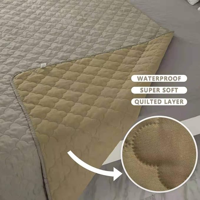 SPXTEX Dog Bed Cover Washable Pee Pads Dog Blankets for Puppy Large Dog Cat 1 Piece（82"x102",Beige）