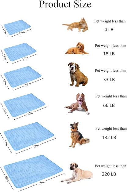 Dog Cooling Mat Washable Seats(Coffee,21x27in)