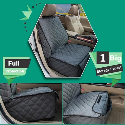Waterproof Front Seat Cover Dog Car Seat Covers Nonslip and Full Protection with Side Flaps Fits Most Cars