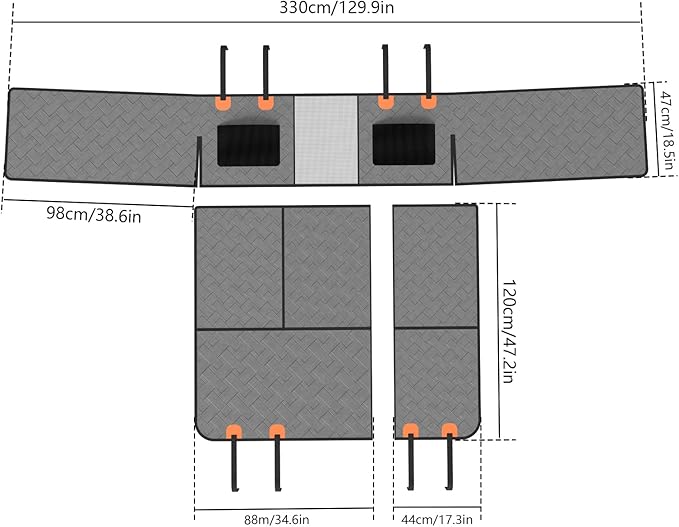 AQQHSAIN Back Seat Extender for Dogs