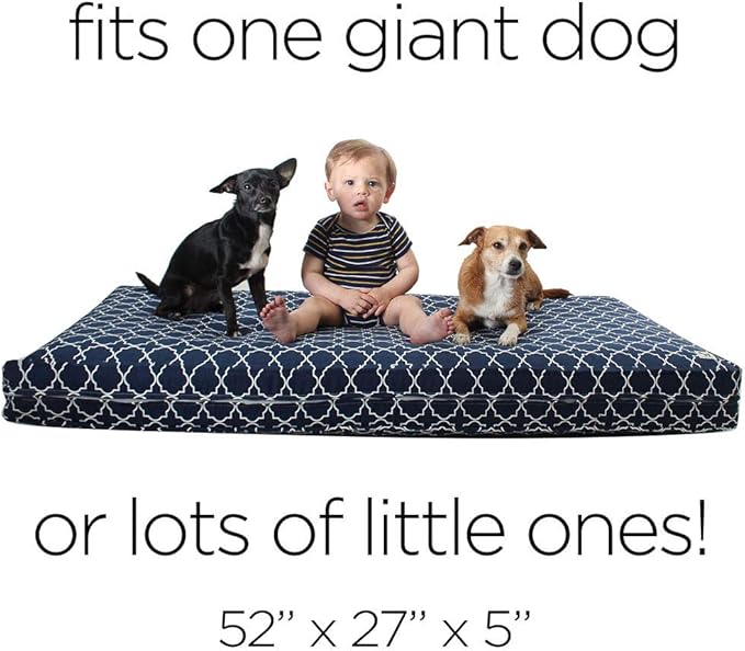 Molly Mutt Huge Dog Bed Cover 27”X 52”X 5’’ - 100% Cotton