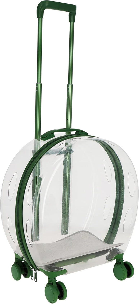 MiMu Transparent Bubble Pet Carrier with Wheels - Small Dog or Cat Trolley for Pet Travel - Cat Backpack Alternative