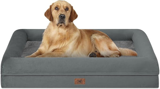 Orthopedic Washable Large Dog Bed: Large Dog Bed Bolster Waterproof