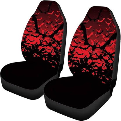 Halloween Blood Bat Car Seat Cover Set Front
