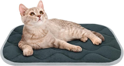 furrybaby Dog Bed Mat Flat Crate Mat with Anti-Slip Bottom Machine Washable Pet Kennel Pad for Dog Sleeping (XS 22x13''