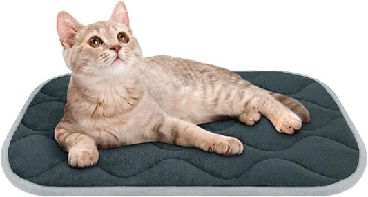 furrybaby Dog Bed Mat Flat Crate Mat with Anti-Slip Bottom Machine Washable Pet Kennel Pad for Dog Sleeping (XS 22x13''