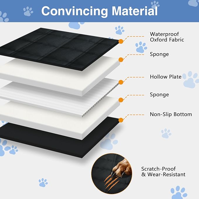 ZXYFE Back Seat Extender for Dogs 40% More