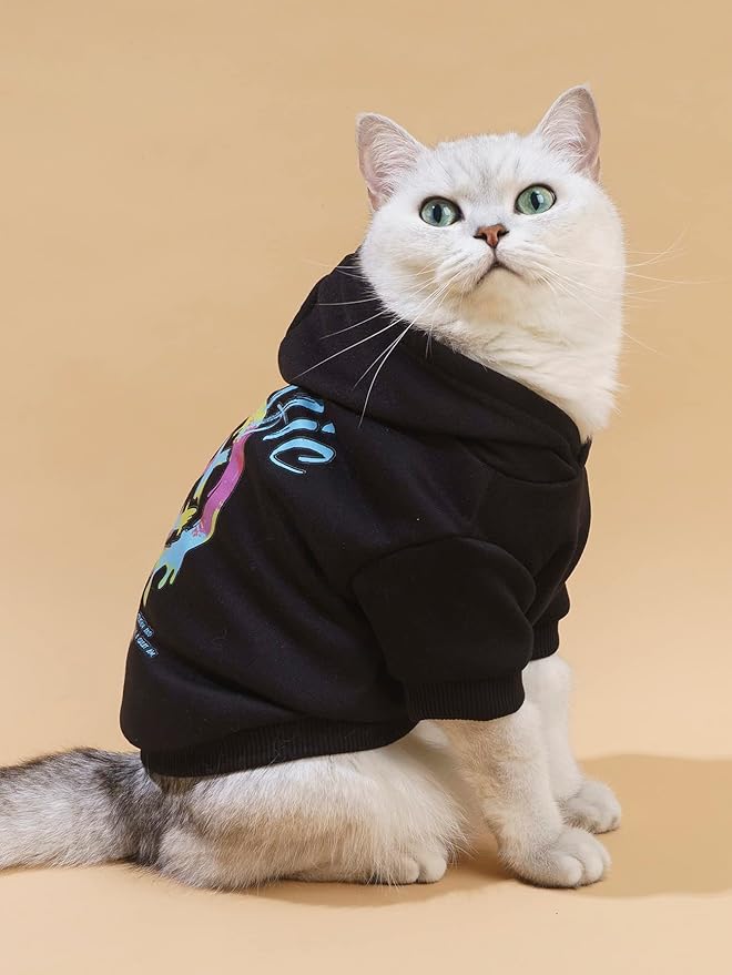 QWINEE Dog Hoodie Dog Shirt Sweatshirt Stylish Dog