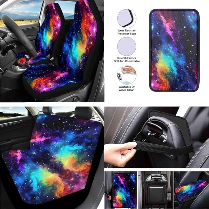 Gradient Galaxy 13 PCS Car Seat Cover Starry
