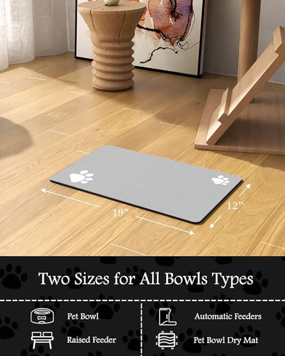 Pet Feeding Mat-Absorbent Dog Mat for Food and