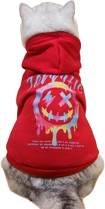 QWINEE Letter Graphic Cat Hoodie Breathable Stretchy Sweatshirts