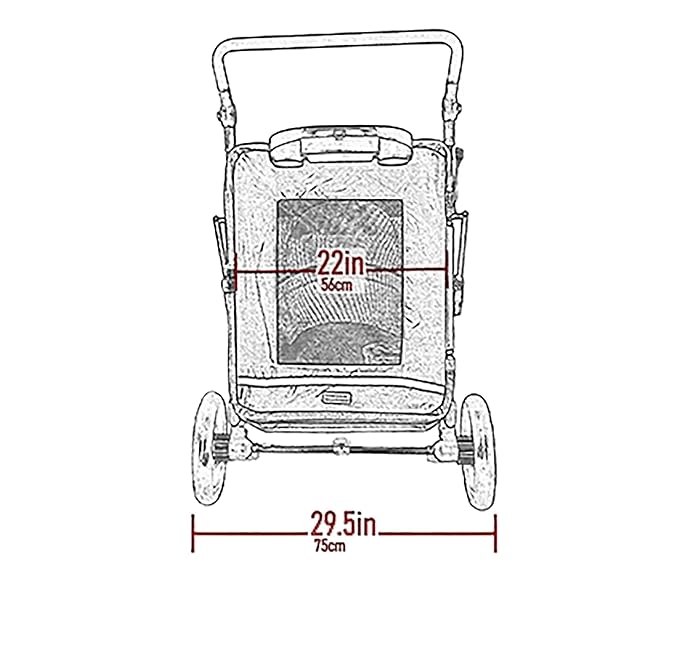 Pet Gear NO-Zip Pet Stroller with Dual Entry 1 Model, 2 Colors
