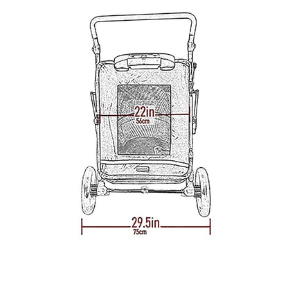 Pet Gear NO-Zip Pet Stroller with Dual Entry 1 Model, 2 Colors