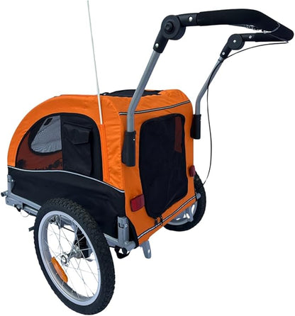 Booyah Medium Dog Stroller & Pet Bike Trailer with Suspension