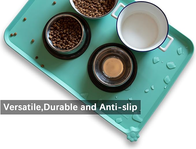 Hoki Found Large Silicone Pet Food Mats Tray