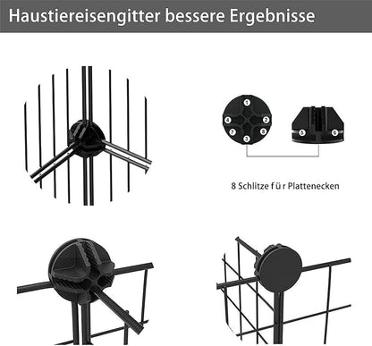 Dog Gates, Stair Gates, Barrier Gates, pet Gates, Dog enclosures, Easy to Assemble, can be Put Together into as Many Models as Needed (Single Piece 13.8 * 13.8 inches, 6 Pieces Total)