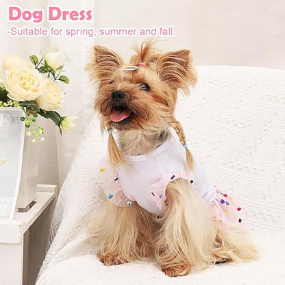 Yikeyo Dog Clothes Girl Dog Dress Small Dogs