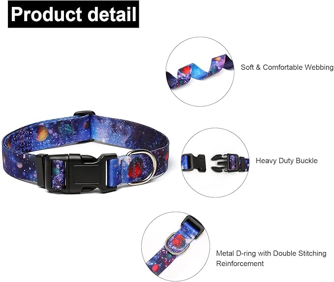 Adjustable Dog Collar with Patterns