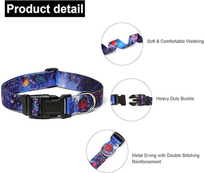 Adjustable Dog Collar with Patterns