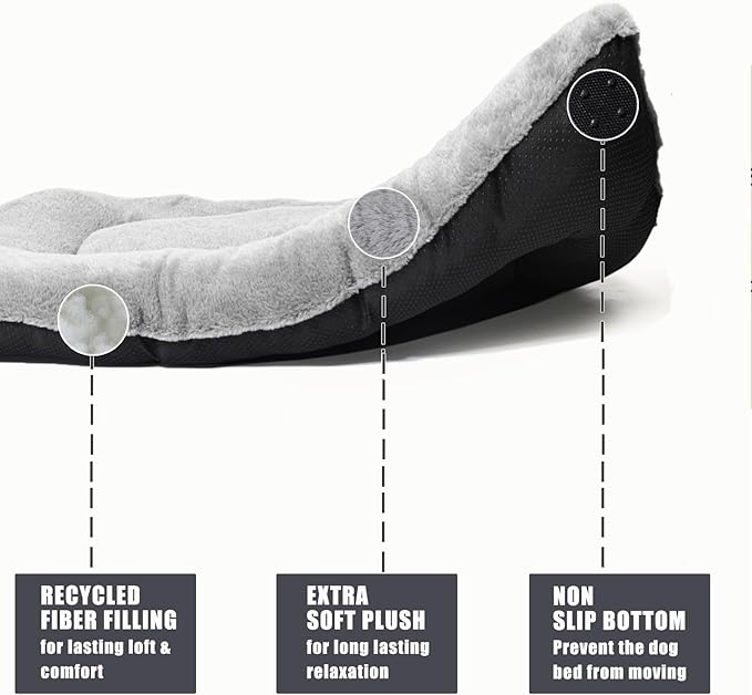 Dog Crate Bed 24 x 18 Washable 25 lbs