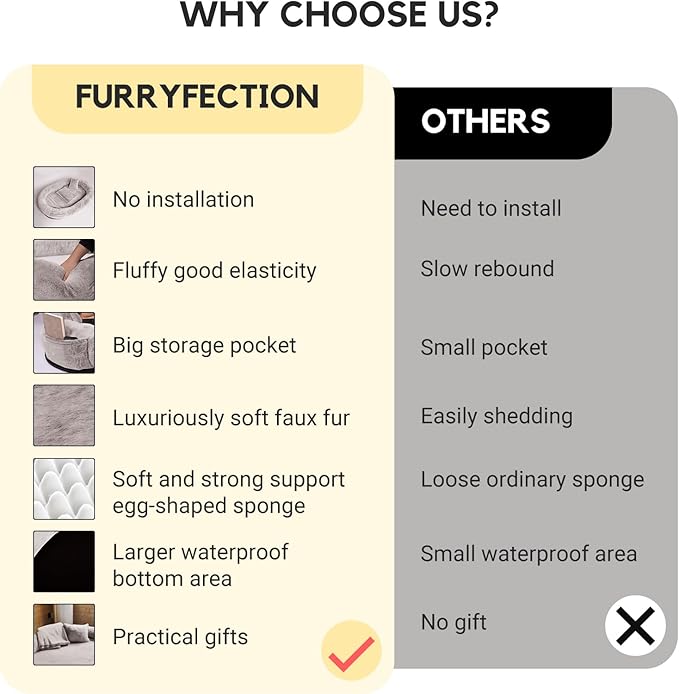 FURRYFECTION Human Dog Bed 71"x45"x14"