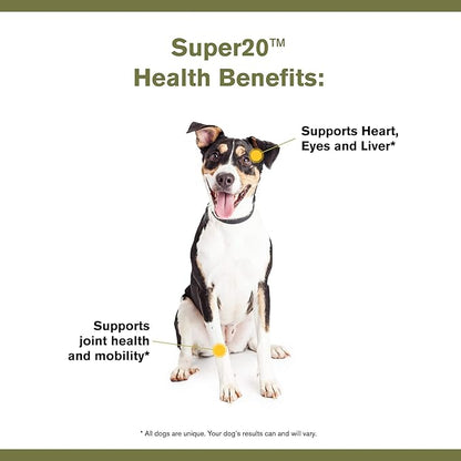 by Katherine Heigl- Super20 Canine Supplement Organic Ingredients Multi-Benefit Supplement, Ashwagandha, Help w/Canine Well-Being, Heart, Joint, Vision, Antioxidant Support (30 Scoops)