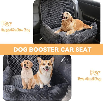 Dog Car Seat Bed for Medium Dogs or 2 Small Dogs