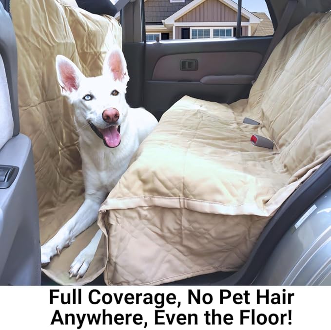 Formosa Covers Quilted and Padded Dog Pet Car Seat Cover with Comforting Fabric and Non-Slip Backing Best for Car Truck and SUV 56" Wx94