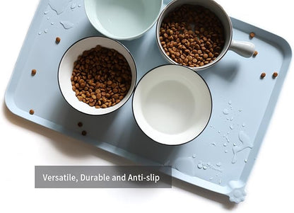 Hoki Found L Silicone Pet Food Mats Tray