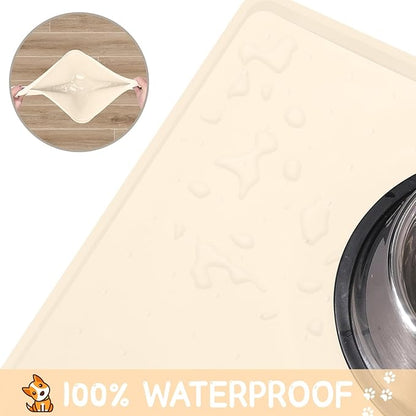 MateeyLife Silicone Cat & Dog Food Mat for Floors Waterproof
