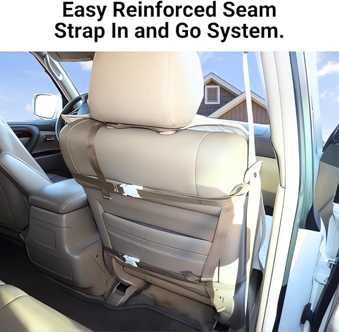 Deluxe Quilted and Padded Dog Pet Car Single Seat Cover with Comfort Fabric and Non-Slip Back Best for Car Truck and SUV 21" Wx72