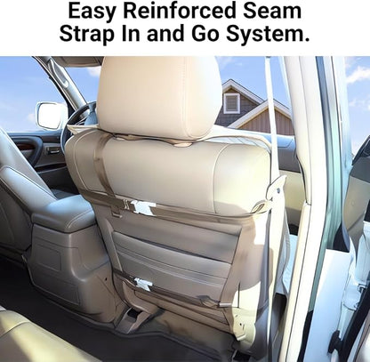 Deluxe Quilted and Padded Dog Pet Car Single Seat Cover with Comfort Fabric and Non-Slip Back Best for Car Truck and SUV 21" Wx72