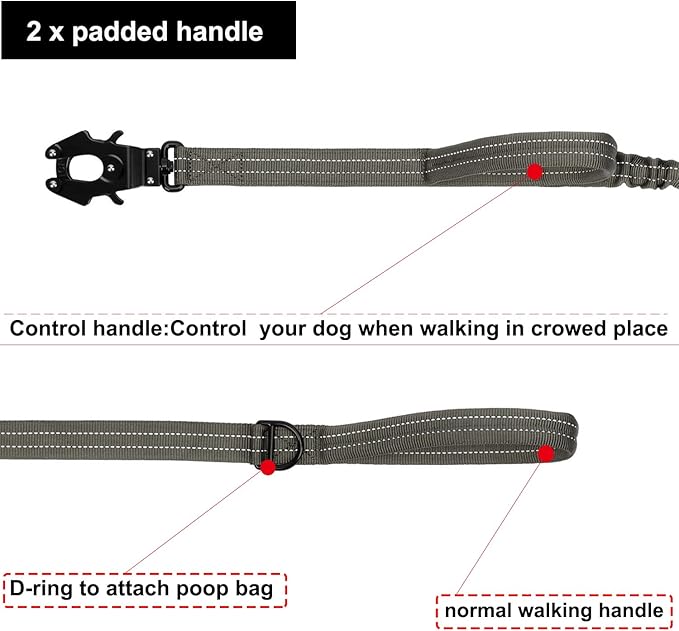 ICEFANG Tactical Dog Leash K9 Training 2 Control 6 FT)