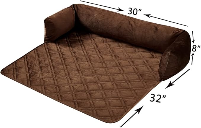 Brilliant Sunshine Premium Chocolate Silky Velvet Pet Sofa Bed