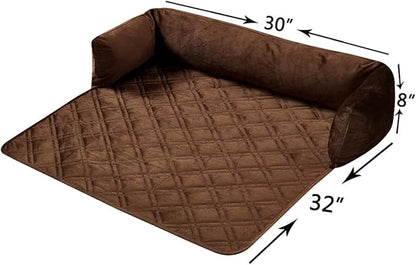 Brilliant Sunshine Premium Chocolate Silky Velvet Pet Sofa Bed