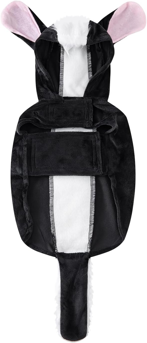 Halloween Dog Skunk Costume Funny Cute Halloween Clothes for Pet Dogs (Black