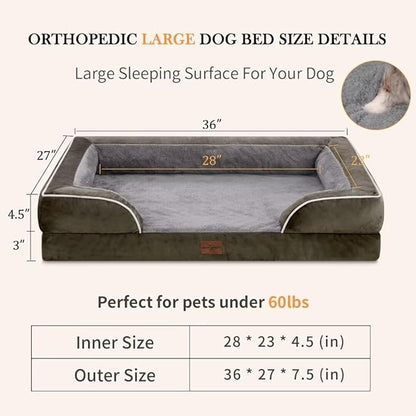 Orthopedic Memory Foam Dog Bed