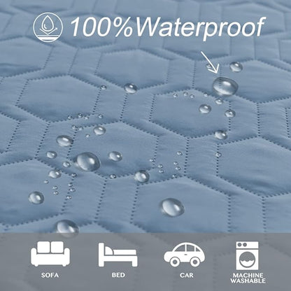 Waterproof and Anti-Slip Dog Bed Cover and Pet Blanket Sofa Pet Bed Mat car Incontinence Mattress Protectors Furniture Couch Cover for Most Cats Dogs, Pets（40x50-Stoneblue）